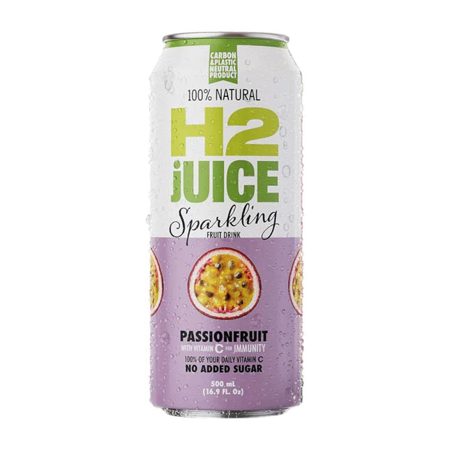 H2 Juice Sparkling Passion Fruit Drinks 100% Natural 500ml (BB 05/2026 )