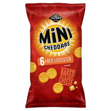 Jacob's Mini Cheddars Red Leicester 6 Mutipacks 138G ( BB 24/08/2024 )