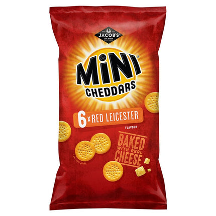 Jacob's Mini Cheddars Red Leicester 6 Mutipacks 138G ( BB 18/01/2025 )