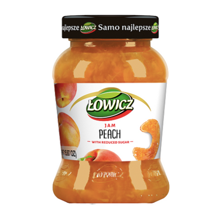 Lowicz Peach Jam Low Sugar 450G ( BB 11/2024 )