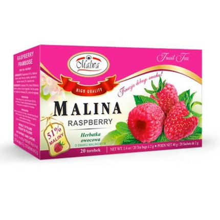 Malwa Raspberry Tea 20 Tea Bags ( BB 09/2025 )