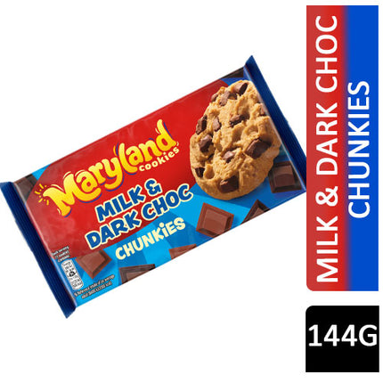 Maryland Milk & Dark Chocolate Chunkies Cookies 144g