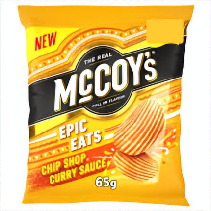 McCoy's Chip Shop Curry Sauce Crisps 65G ( BB 19/10/2024 )