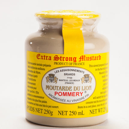 Pommery Moutarde Extra Strong Du Lion Mustard In Ceramic Pot 250G ( BB 09/2025 )