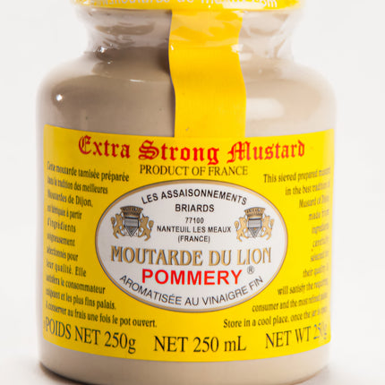 Pommery Moutarde Extra Strong Du Lion Mustard In Ceramic Pot 250G ( BB 09/2025 )