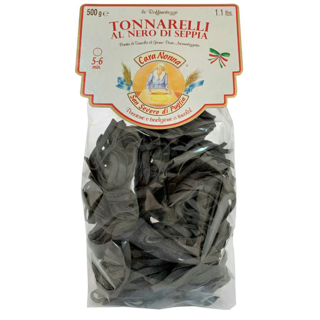 Cara Nonna Tonnarelli AL Nero Seppia Squid Ink Pasta 500G ( BB 04/2027 )