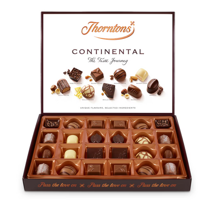 Thorntons Continental Assorted Chocolate Gift Box 264G ( BB 09/04/2025 )