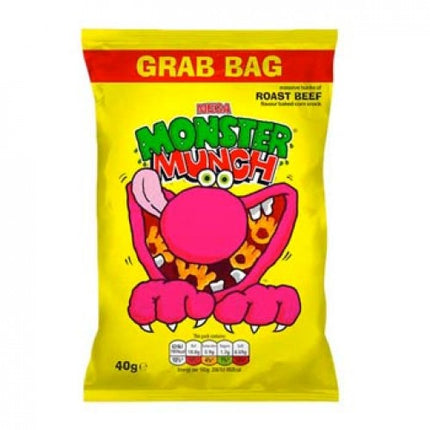 Monster Munch Roast Beef Grab Bag 40G ( BB 27/11/2024 )