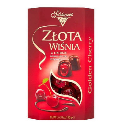 Solidarnosc Zlota Wisnia Polish Chocolate Cherry in Liqueur 190G ( BB 30/04/2025 )