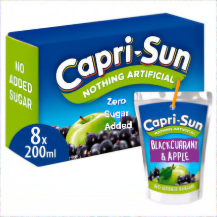 Capri-Sun Blackcurrant Zero Sugar Added 8 X 200ml 8 Packs ( BB 31/05/2025 )