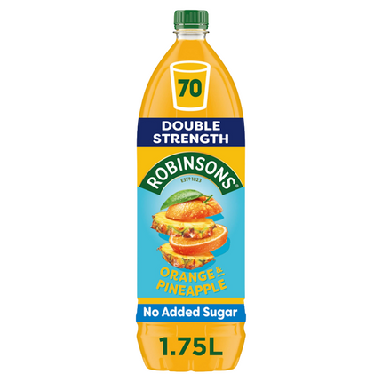 Robinsons Double Strength Orange & Pineapple 1.75 Litre ( No Sugar Added )