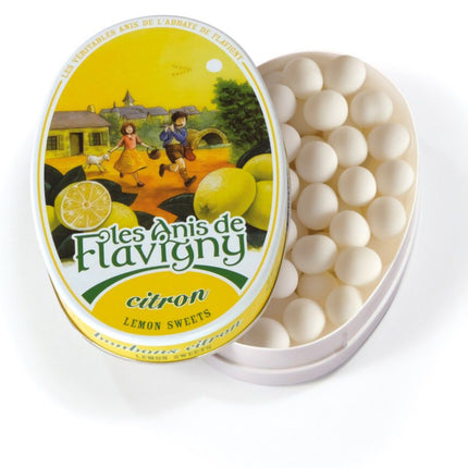 Les Anis De Flavigny Citron Lemon Flavoured Sweet Oval Tin 50G ( BB 06/2028 )