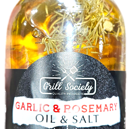 Grill Society Garlic and Rosemary Oil 250ml & Rosemary Salt 250g Combo Bottle (BB 25/11/2024 )