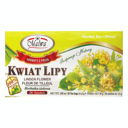 Malwa Linden Flower Tea 20 Tea Bags ( BB 05/2026 )