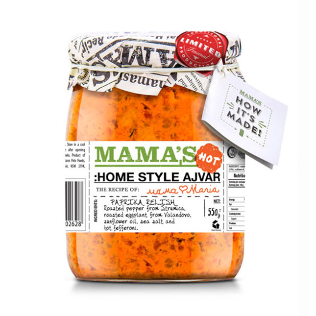 Mama's Home Style Ajvar Hot ( 500G-BB 08/2026 ) & ( 700G-BB 10/2026 )