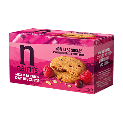 Nairn's Mixed Berries Oat Biscuits 200G ( BB 14/01/2026 )
