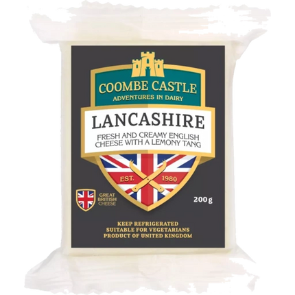 Coombe Castle Lancashire Cheese 200G ( BB 22/12/2025 ☆ Shipping Not Available for Refrigerated Items )