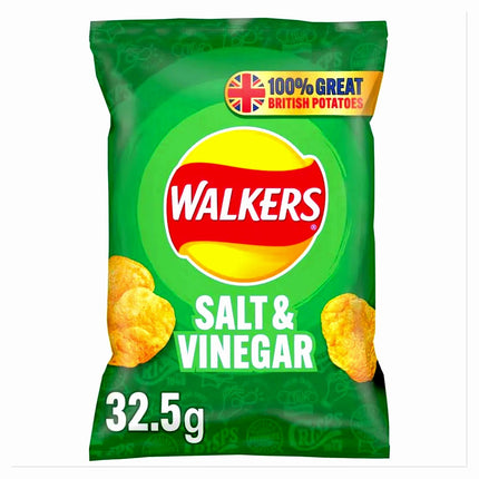 Walkers Salt & Vinegar Crisps 32.5G ( BB 23/08/2026 )