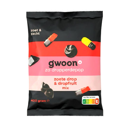 Gwoon Zoete Salty Licorice Drop Fruit Mix 400G ( BBD 16/07/2027 )