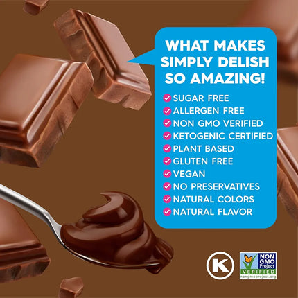 Simply Delish Chocolate Pudding Mix 48G Sugar Free ( BB 03/2027 )