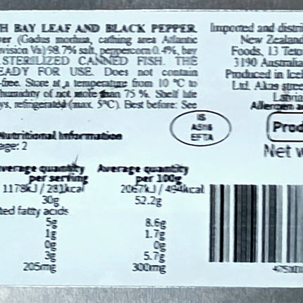 Banga Cod Liver with Bay Leaf & Black Pepper 115G ( BB 30/09/2029 )