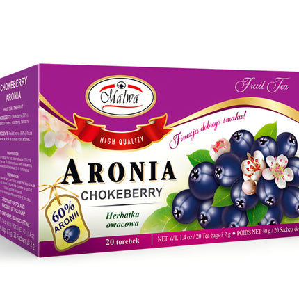 Malwa Chokeberry Aronia Tea 20 Tea Bags ( BB 10/2026 )