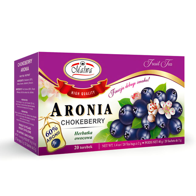 Malwa Chokeberry Aronia Tea 20 Tea Bags ( BB 10/2026 )