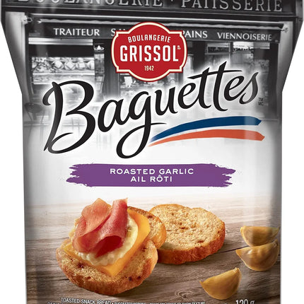 Boulangerie Grissol Baguettes Roasted Garlic Flavour Toasted Snack Bread 120G ( BB 19/11/2026 )