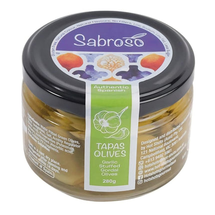 Sabroso Garlic Stuffed Gordal Olives 280G ( BB 11/06/2028 )
