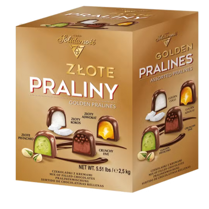 Solidarnosc Zlota Golden Pralines Chocolate 2.5KG ( BB 30/06/2026 )