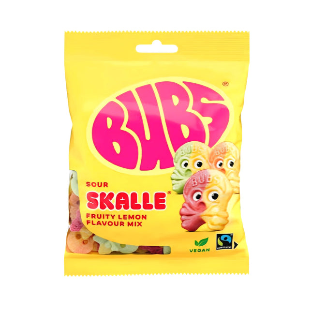 Swedish Bubs Sour Skalle Fruity Lemon Flavour Mix 90G ( BB 07/06/2027 )