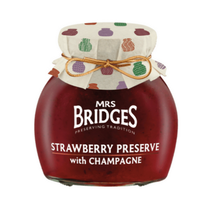 Mrs Bridges Strawberry Preserve with Champagne 340G ( BB 31/03/2029 )