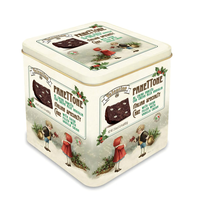 Valentino Panettone Coaco Filled with Vanilla Cream in Tin 500G ( BB 30/08/2025 )
