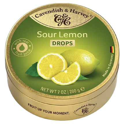 Cavendish & Harvey Sour Lemon Drops 200G ( BB 21/09/2028 )