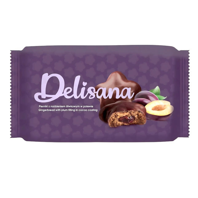 Delisana Gingerbread with Plum Filling in Chocolate 200G ( BB 30/10/2026 )