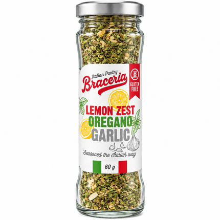 Braceria Lemon Zest Oregano Garlic 60G ( BBD 30/06/2028 )