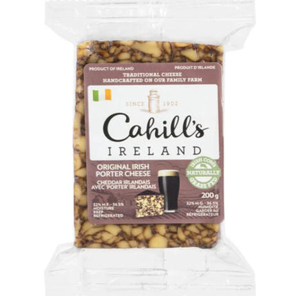Cahill's Original Irish Porter Cheddar Cheddar 200G ( BB 09/09/2026 ☆ Shipping Not Available for Refrigerated Items )