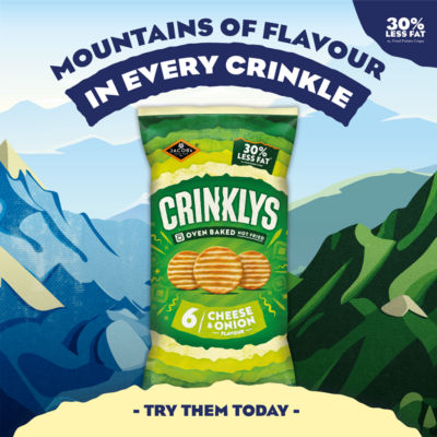 Jacob's Cheese & Onion Crinklys Chips 6 Multipack 138G ( BBD 19/12/2026 )