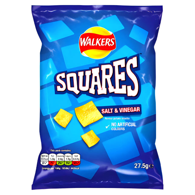 Walkers Squares Salt & Vinegar Crisps 27.5G ( BB 27/06/2026 )