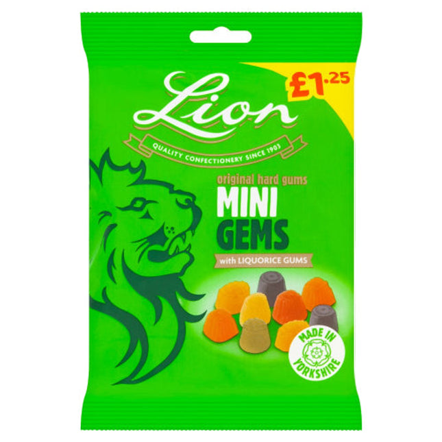 Lion Mini Gems with Liquorice Gums 130G ( BB 31/07/2026 )