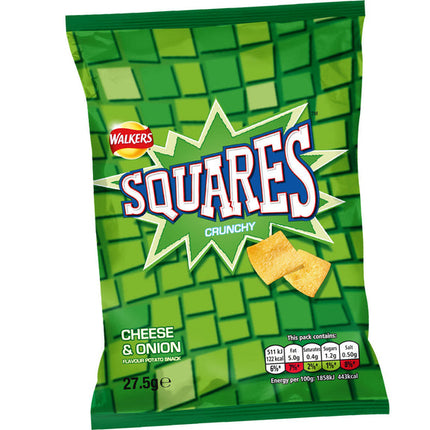 Walkers Squares Cheese & Onion 27.5G ( BB 07/03/2026 )