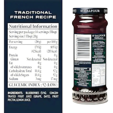 St. Dalfour Blueberry Jam 284G ( BB 02/12/2027 )