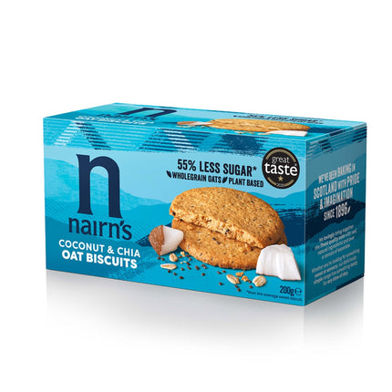 Nairn's Toasted Coconut with Chia Seeds Oat Biscuits 200G ( BB 29/09/2026 )