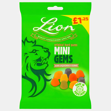 Lion Mini Gems with Liquorice Gums 130G ( BB 31/03/2027 )