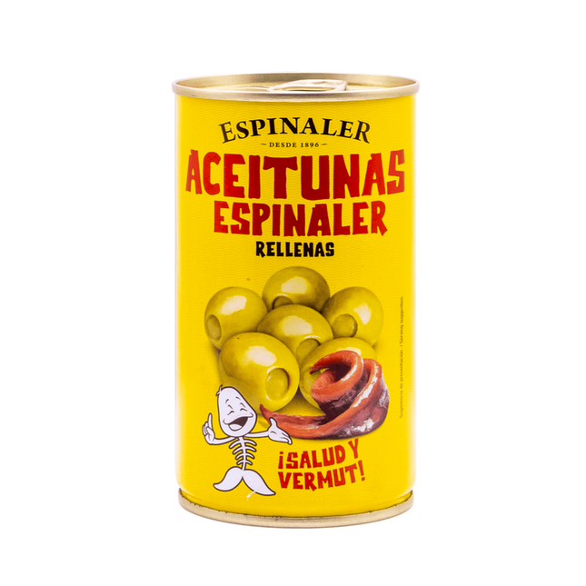Espinaler Green Olives Stuffed with Anchov 350G ( BB 02/11/2028 )