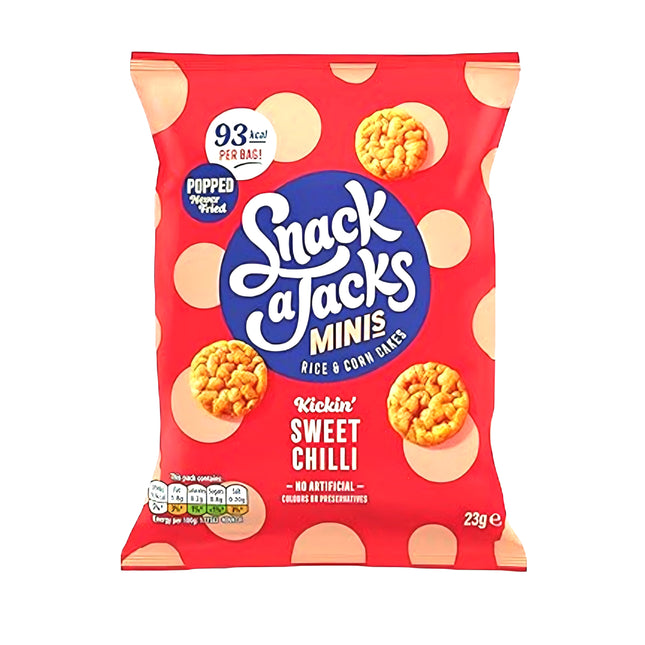 Snack A Jacks Kickin Sweet Chilli Rice Corn Cakes Crisps 23G ( BB 06/02/2027 )