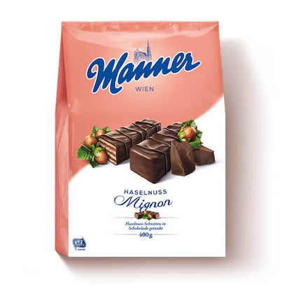 Manner Dark Chocolate Hazelnut Mignon Wafers 400G ( BB 19/03/2026 )
