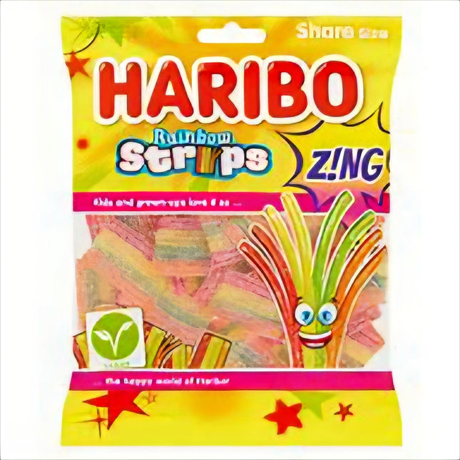 Haribo Rainbow Strips Zing Bag 130G ( BB 31/12/2026 )