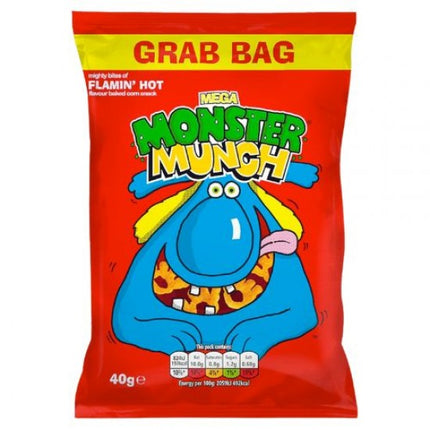 Monster Munch Flaming Hot Grab Bag 40G ( BB 15/08/2026 )