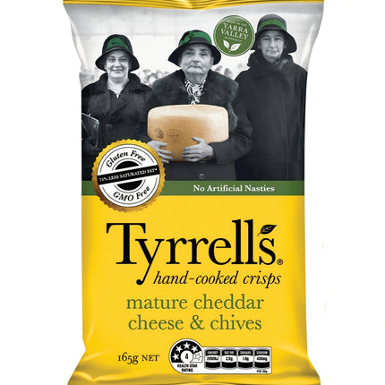 Tyrrells Cheddar & Chives Chips 165G ( BB 06/06/2026 )